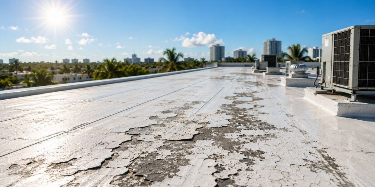 heat damage TPO roof hi-rise roofing